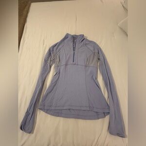 Lululemon Womens Sz 6 Run Switch Back 1/2 Zip Reversible Pullover Lavender Dusk